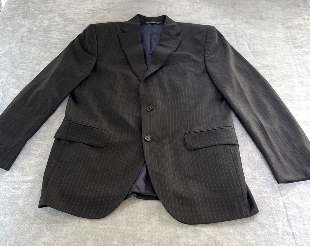 Barneys Loro Piana Jacket Blazer 40R Navy Gray Pinstripe Four Seasons Napoli CT
